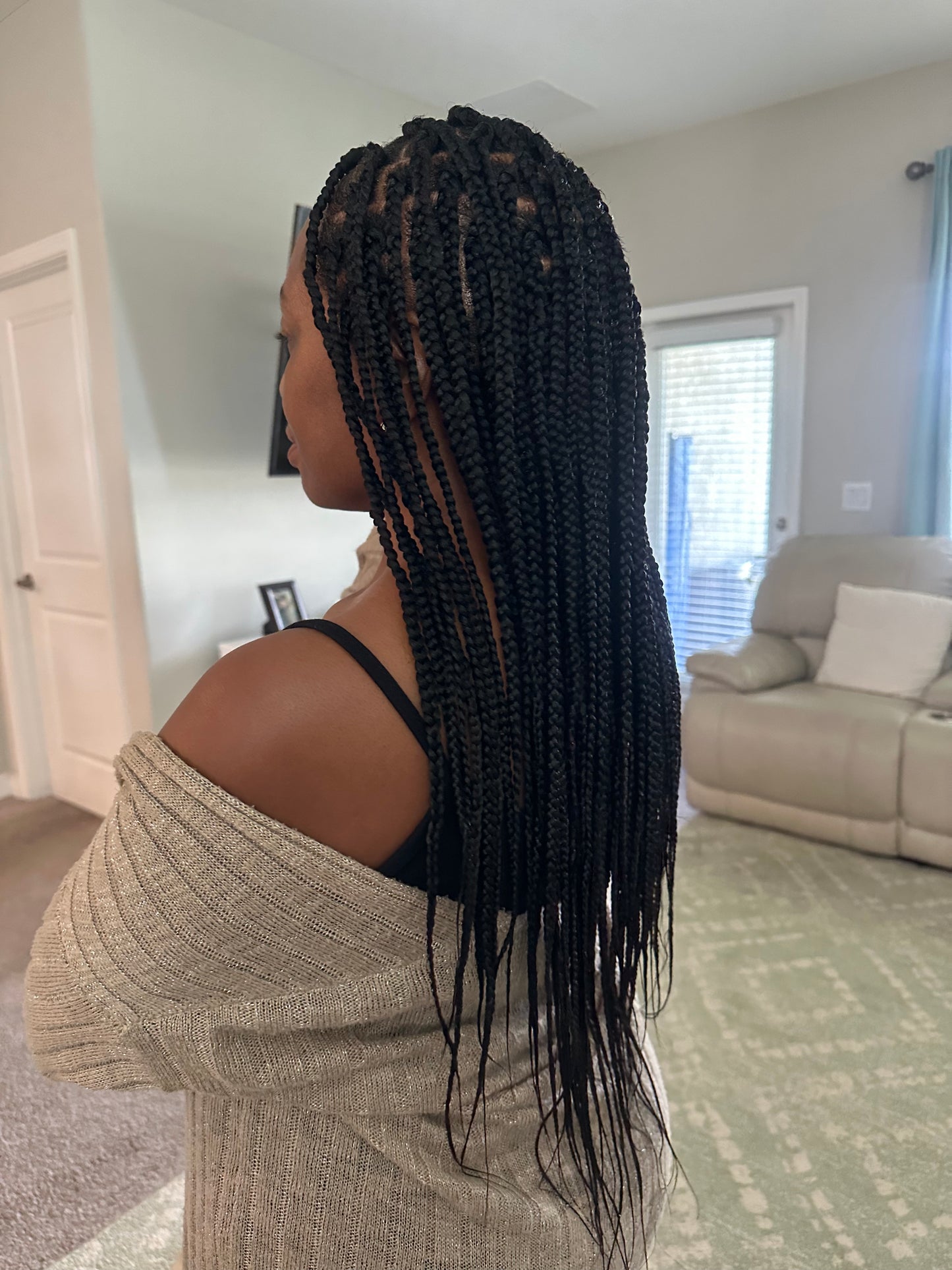 Med box braids/ $100