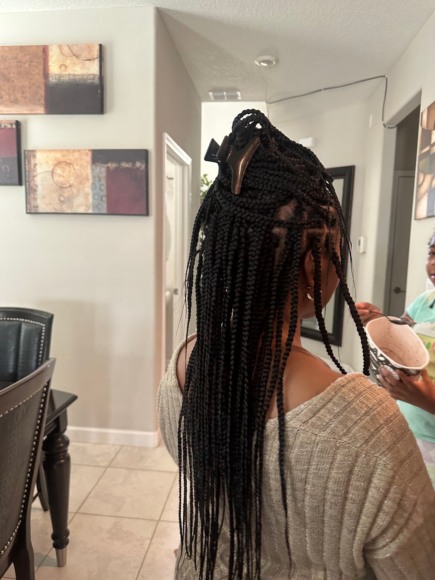 Med box braids/ $100